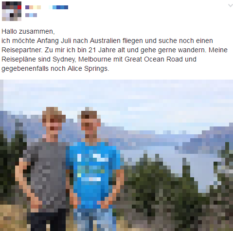 Reisepartner für die Backpacker Reise auf Facebook finden